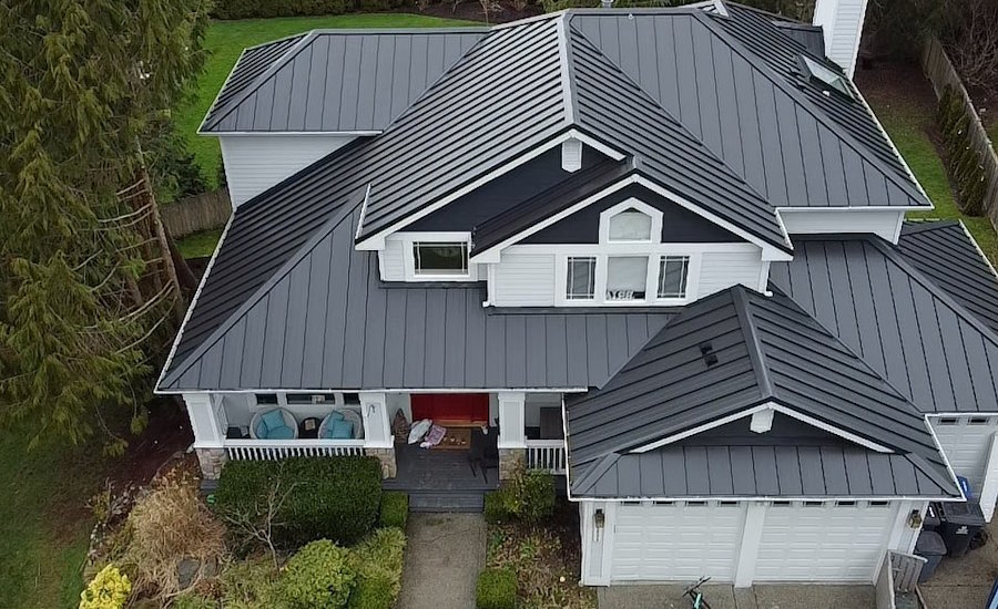 A completed roofing project