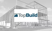 TopBuild logo and steel framing for commercial building