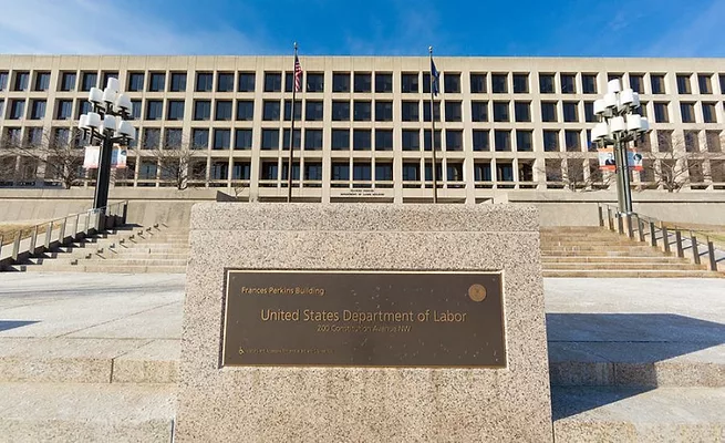 exterior of the U.S. Department of Labor building