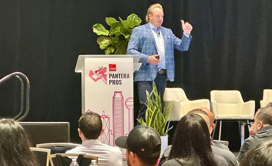 Mike Schneider speaking at conference