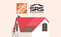 SRS-Acquisition-Home-Depot Home-Depot-SRS-logos-above-cartoon-house