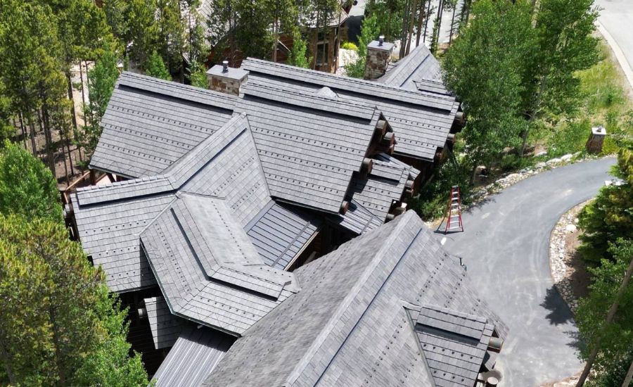 Snow guards on a residential roof