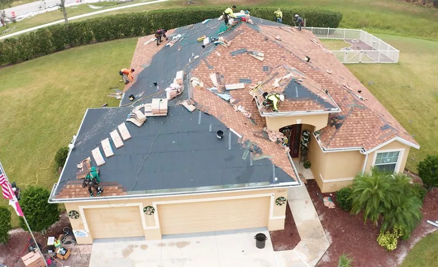 before shot of roof being replaced