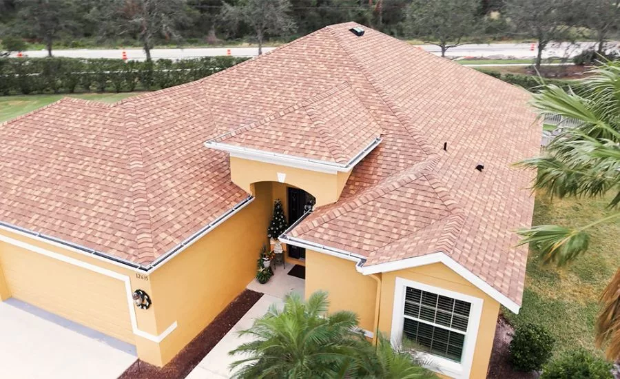 after shot of roof being replaced