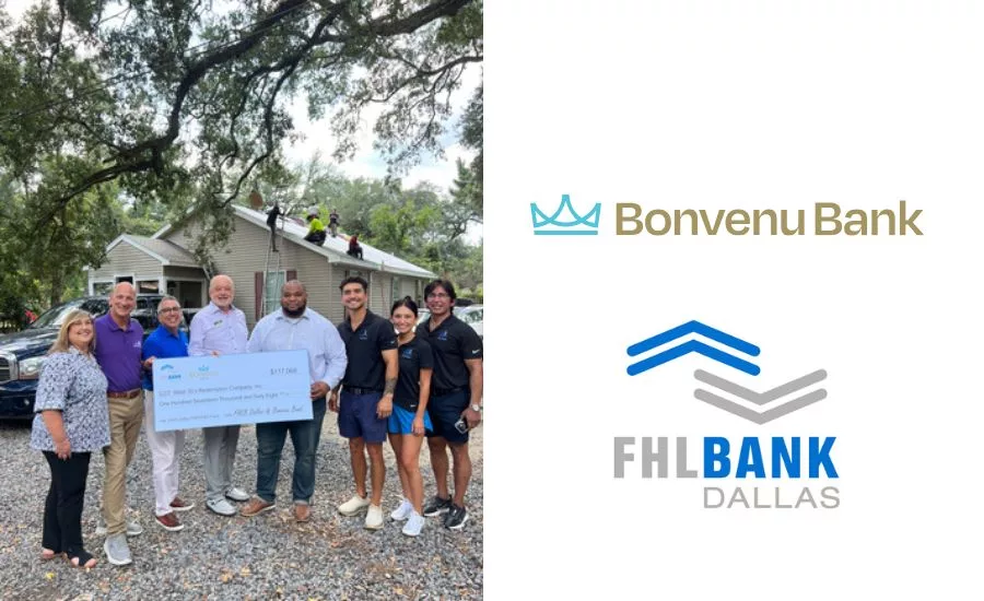 group photo check presentation