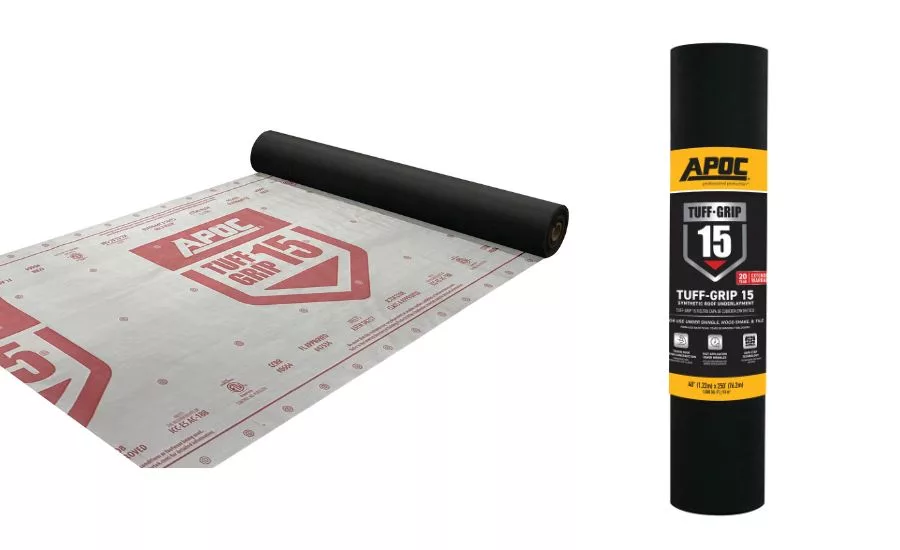 photo of roofing underlayment rolls