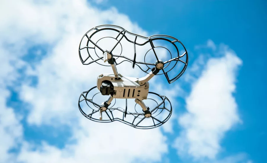 view-of-drone-from-below-in-sky