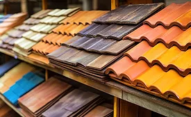 Roof tiles of various styles and colors
