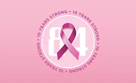 84 Lumber 10 Years Strong logo