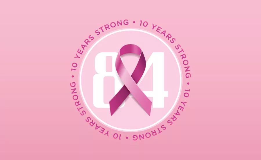 84 Lumber 10 Years Strong logo