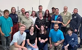 Caption: Mycocycle team with show host Nikolaj Coster-Waldau