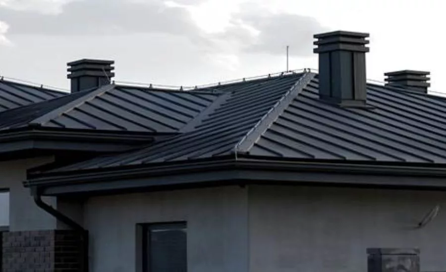 Mountain Black metal roof