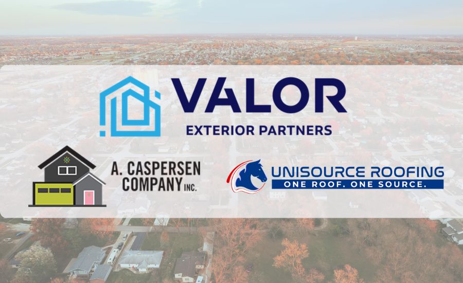 Valor Exterior Expands with Unisource, Caspersen in Roofing
