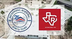 Tecta-America-Texas-Roofing-logos-overlaid-with-school-campus