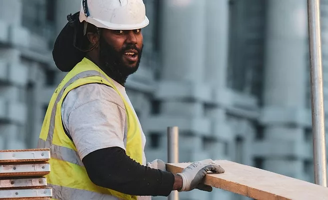 construction worker in a hardhat