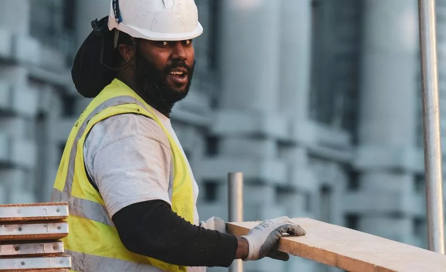 construction worker in a hardhat
