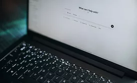 ChatGPT prompt on laptop