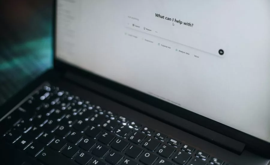 ChatGPT prompt on laptop