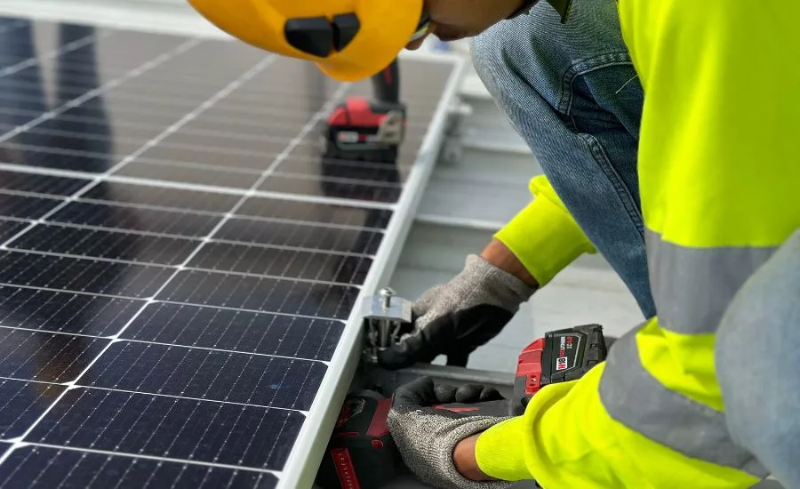 installing rail-less solar mounting solution