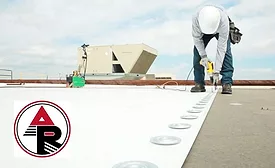 contractor on a commercial roof