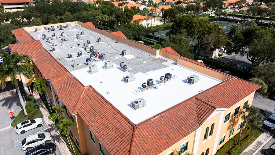 SOPREMA Coatings on a large commercial roof