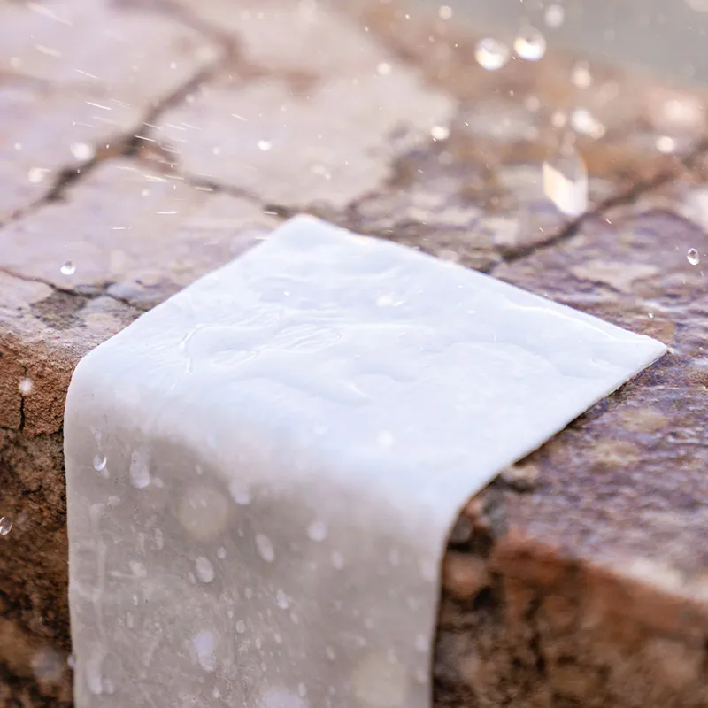 SopraPATCH is waterproof, demonstrated here in the rain