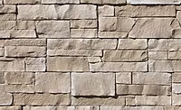 closeup of stone-look facade