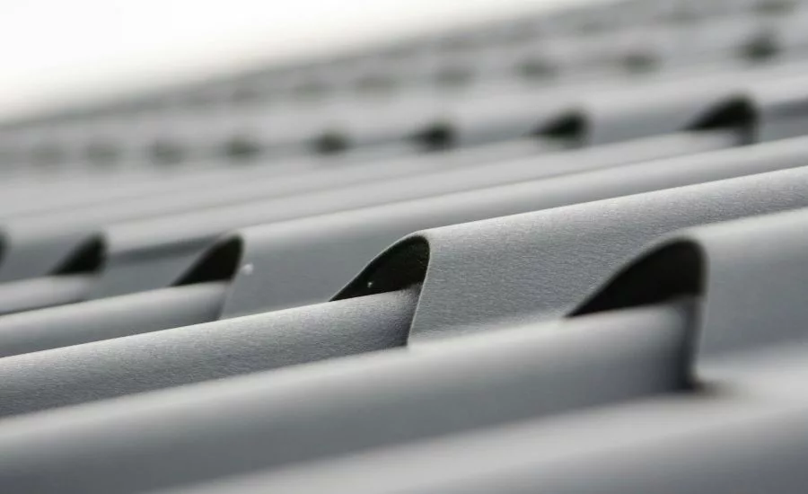 closeup of metal roof
