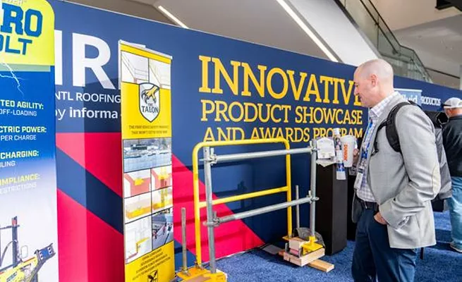 show attendee touring the product showcase