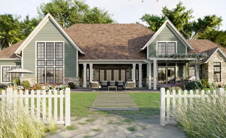 DaVinci Blond Cedar shingle on a ranch home