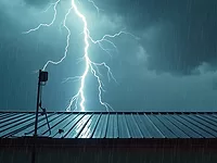 electrical storm commercial roof
