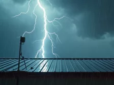 electrical storm commercial roof