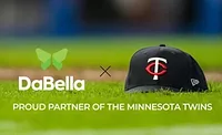 graphic showing DaBella logo and Twins baseball cap