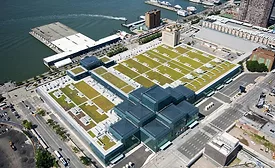 arial view of vegetated roof