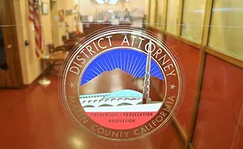 front door of district attorney's office