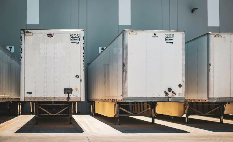 trucks in delivery bay