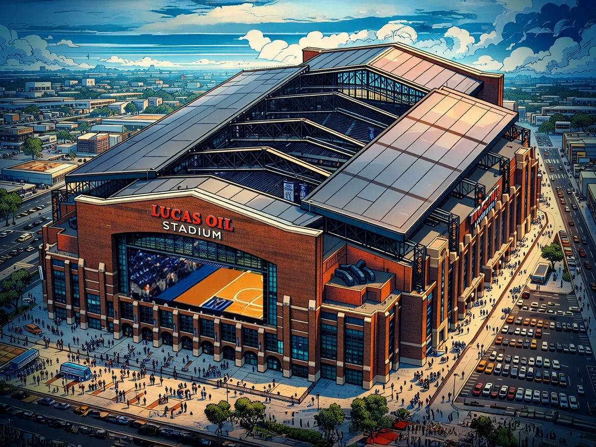 illustration of Lucas Oil Stadium