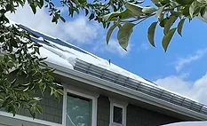 snow retention system installed on roof