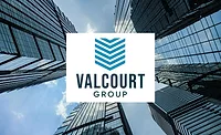 logo and skyscrapers