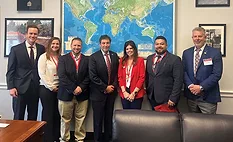 Andrés Ramírez (second from right) attends Roofing Day in Washington, D.C.