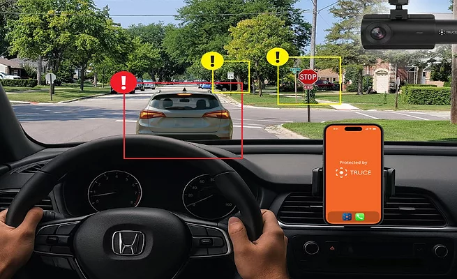 TRUCE ENFORCE mobile safety system blocks phone while driving