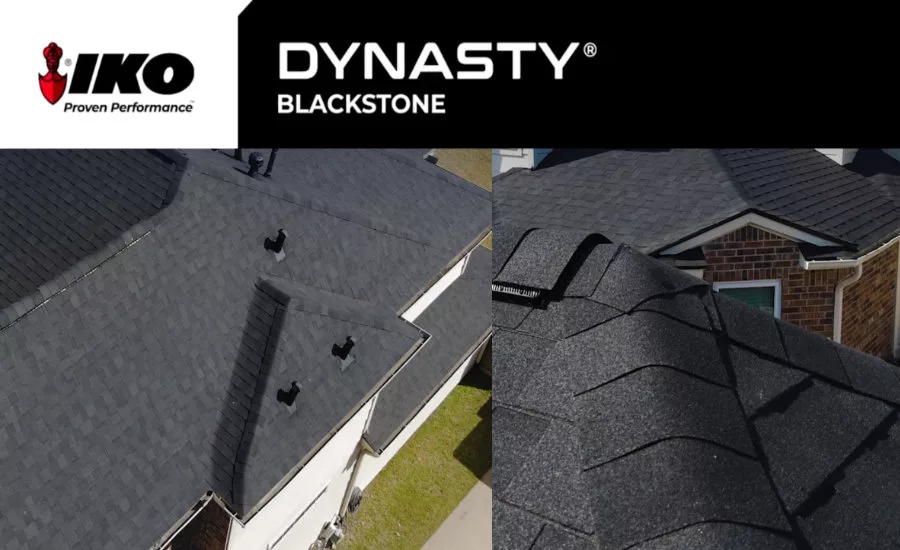 IKO has introduced Blackstone, a new black color option in its Dynasty architectural shingle line, available across the U.S. and Canada.
