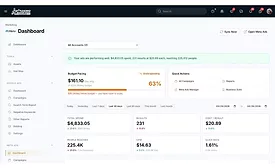 screenshot of dashboard