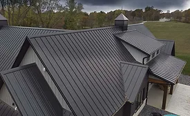 A new metal roof on a home