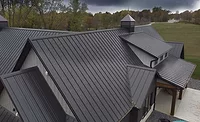 A new metal roof on a home A new metal roof on a home