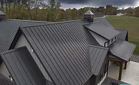 A new metal roof on a home A new metal roof on a home