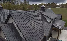 A new metal roof on a home