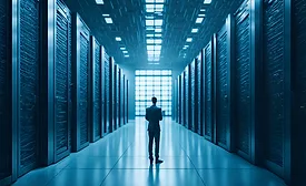 illustration of a data center interior