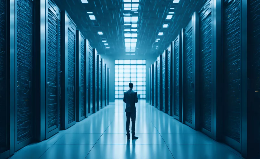 illustration of a data center interior