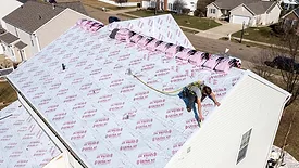 A working installing the Ultra HT product from MFM Building Products